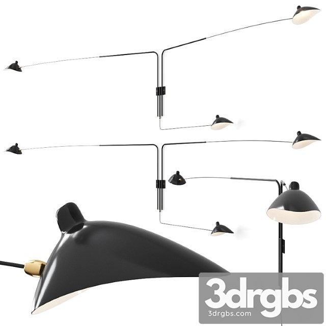 Ap3b by serge mouille ?ontemporary wall lamp - thumbnail 1