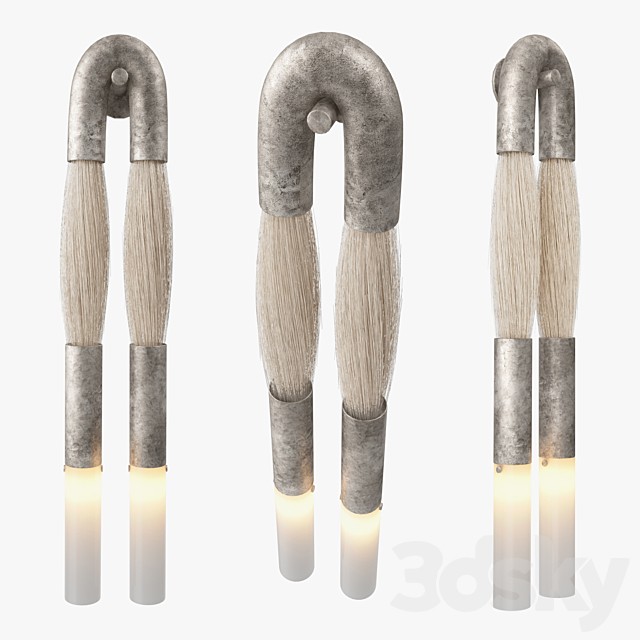 Apparatus studio – Horsehair sconce 3ds Max - thumbnail 1