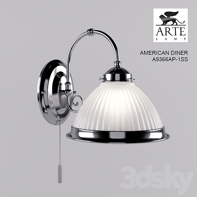 ARTE LAMP _ AMERICAN DINER A9366AP-1SS 3DSMax File - thumbnail 1