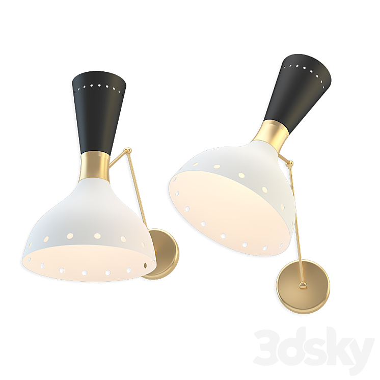 Articulated Sconce Mid-Century Modern 3DS Max Model - thumbnail 2