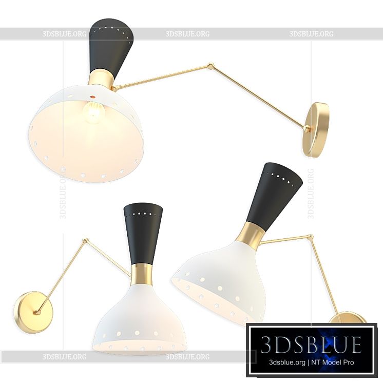 Articulated Sconce Mid-Century Modern 3DS Max - thumbnail 3