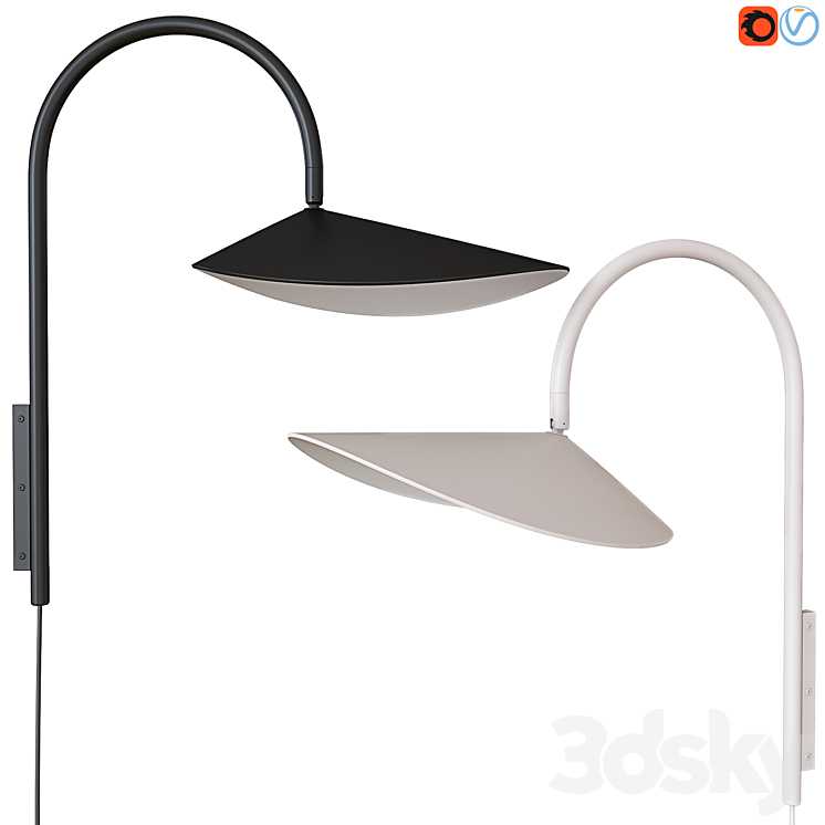 Arum wall lamp 3DS Max Model - thumbnail 3