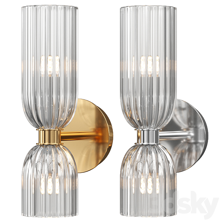 Asalea Double Bath Sconce Circa 3DS Max Model - thumbnail 1