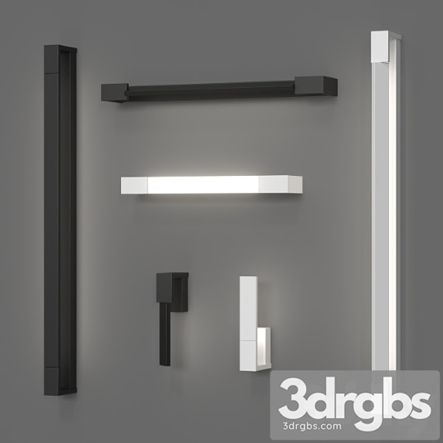 Azzardo dali wall lamp set (6 sizes 2 colors) 3dsmax Download - thumbnail 1