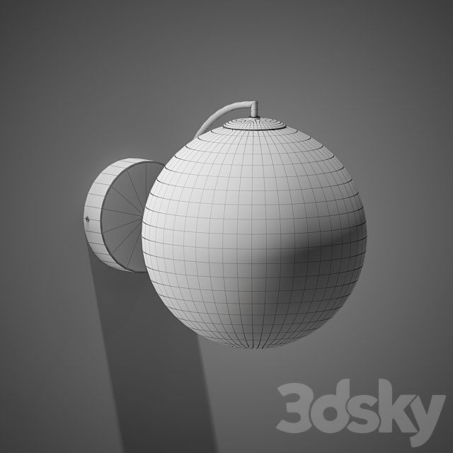 B4084 Sconce Glass Sphere 3DS Max Model - thumbnail 2