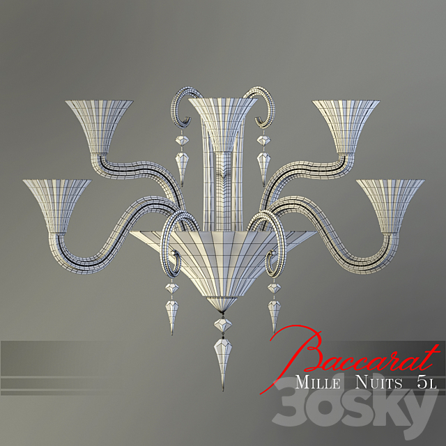 Baccarat – Mille Nuits 5l 3DSMax File - thumbnail 2