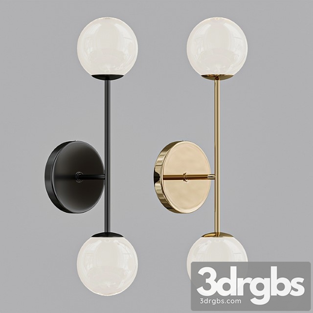 Ball Wall Sconce Light 02 3dsmax Download - thumbnail 1