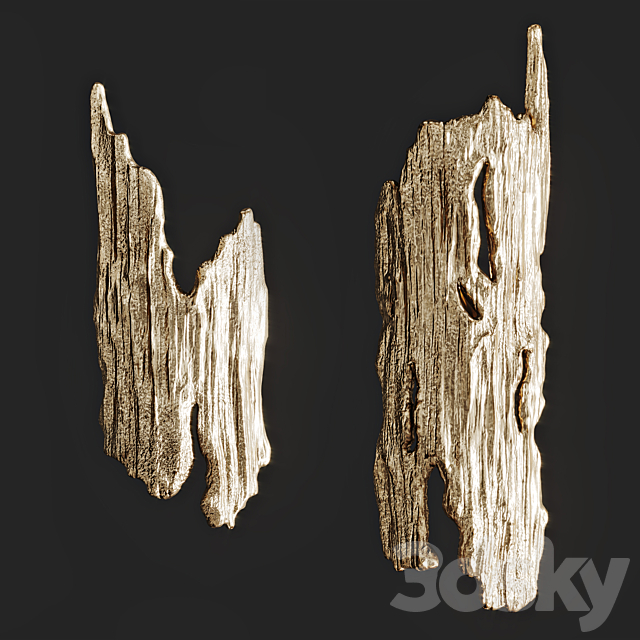 Bark wall light Wood Vetvi Store 3ds Max - thumbnail 3