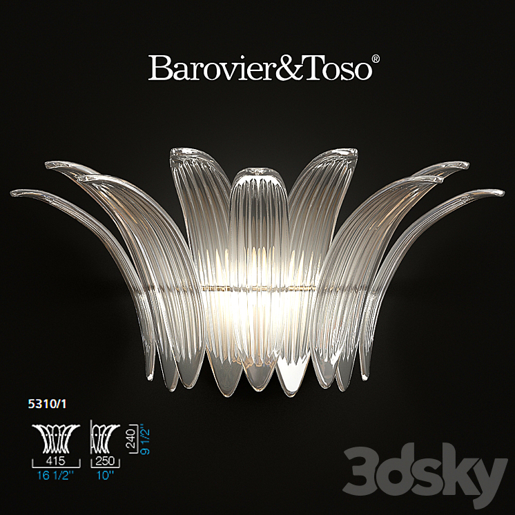 Barovier & toso Palmette bra 3DS Max - thumbnail 1