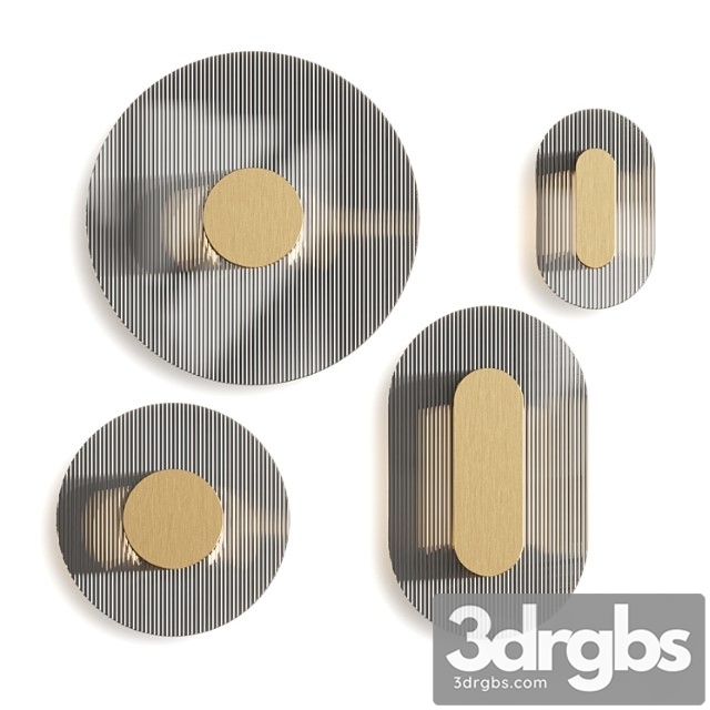 Baxter Button Wall Lamps 3dsmax Download - thumbnail 1