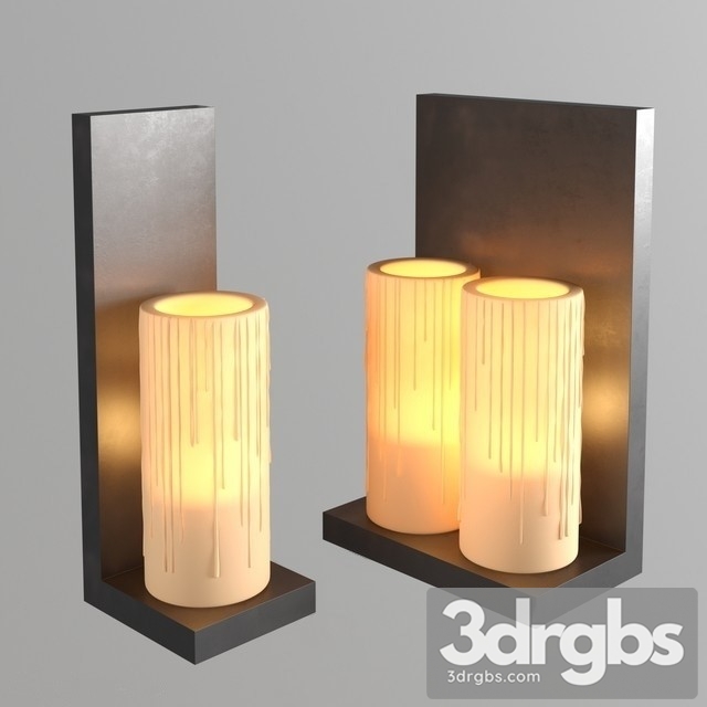 Bellefeu Wall 1L2L Candle 3dsmax Download - thumbnail 1