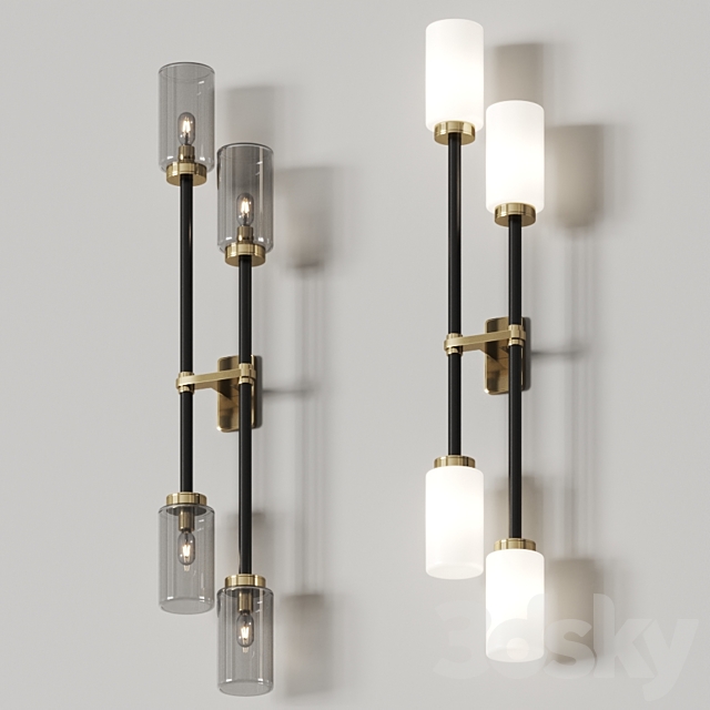 Bert Frank Farol Double Wall Lamp 3ds Max - thumbnail 1