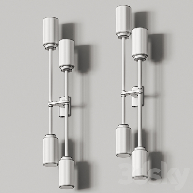 Bert Frank Farol Double Wall Lamp 3ds Max - thumbnail 3