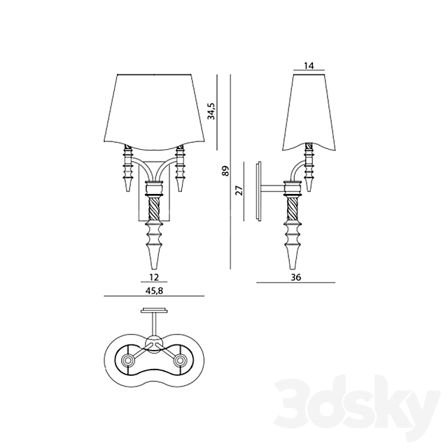 Bra Amarilli Ipe Cavalli 3DSMax File - thumbnail 3