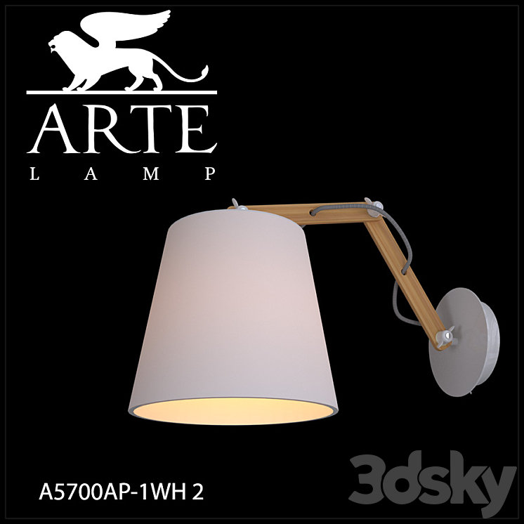 Bra ArteLamp A5700AP-1WH 3DS Max - thumbnail 1