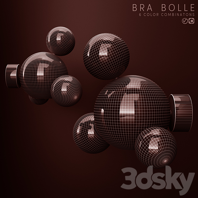 Bra G & C Bolle 4 Bubble 6 colors 3DS Max Model - thumbnail 3