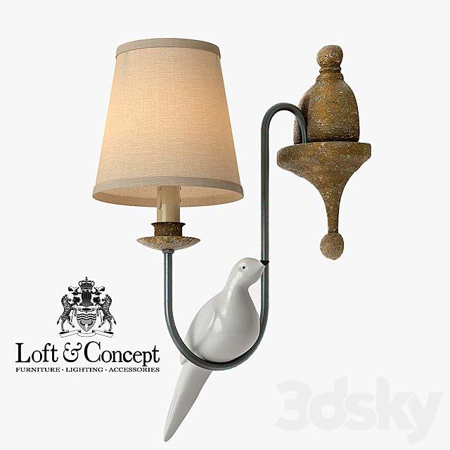 Bra Norman Bird Wall Lamp one 3DSMax File - thumbnail 1