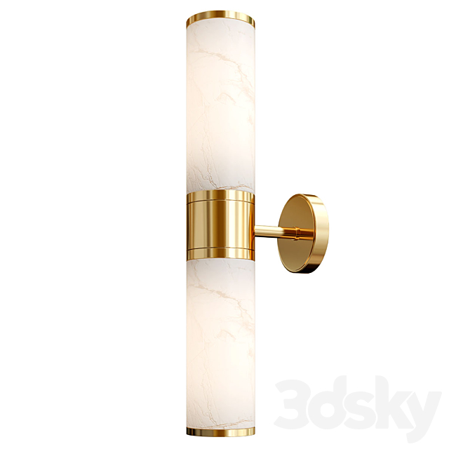 Brass Marble Wall Lamp 3ds Max - thumbnail 2