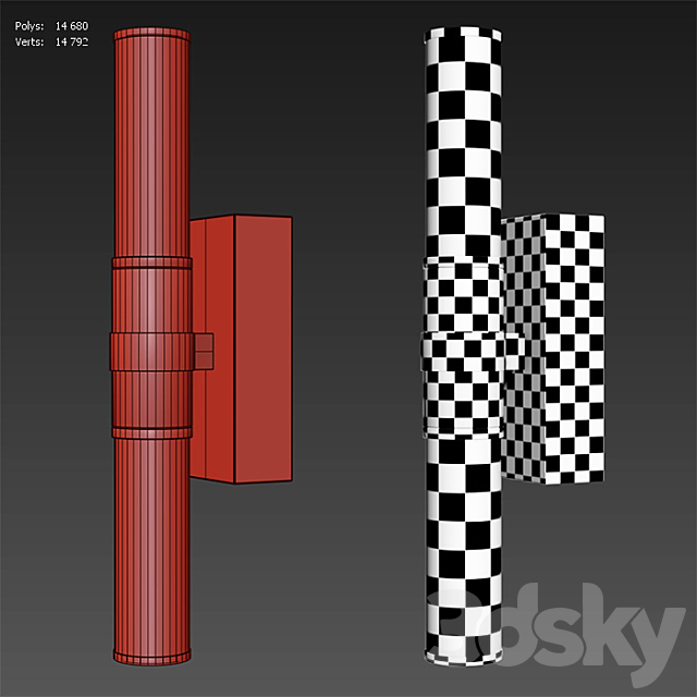 CADE DOUBLE SCONCE 3DS Max Model - thumbnail 3