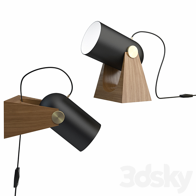 Carronade 260 tablewall lamp 3DSMax File - thumbnail 1