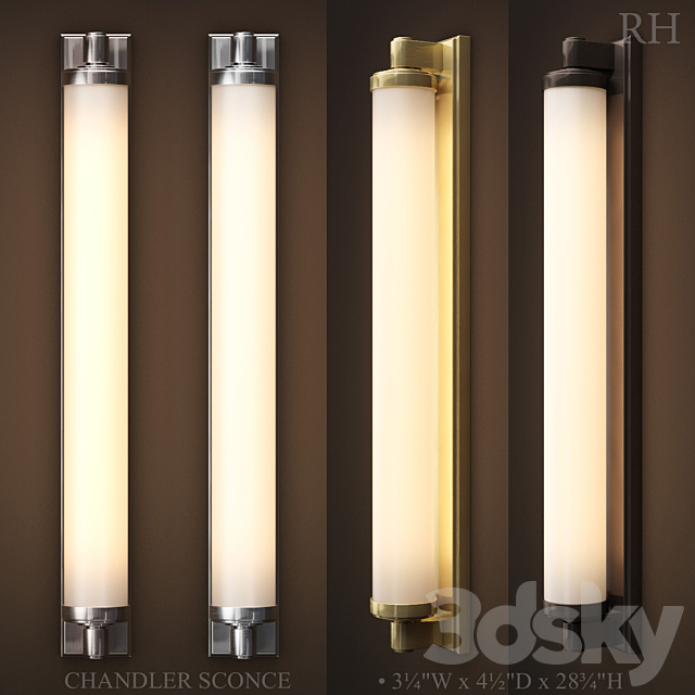 Chandler sconce 3ds Max - thumbnail 1