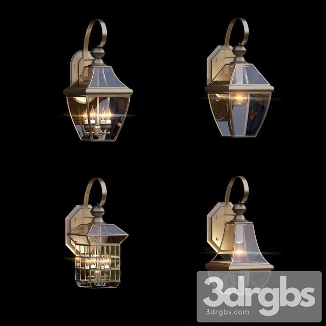 Chatel Wall Light Set 3dsmax Download - thumbnail 1