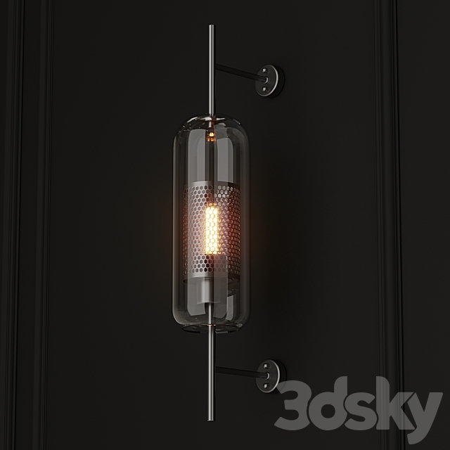 Chiswick glass wall light 3ds Max - thumbnail 2