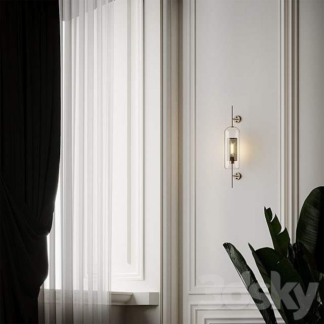 Chiswick Glass Wall Light 3DSMax File - thumbnail 4