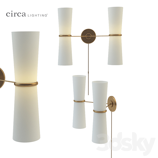 Clarkson Double Sconce 3DSMax File - thumbnail 1