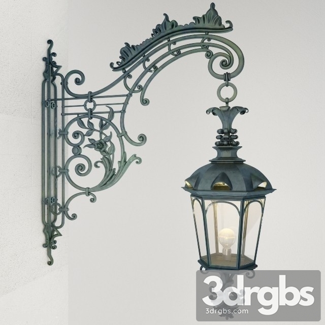 Classic Outdoor Wall Lamp 3dsmax Download - thumbnail 1