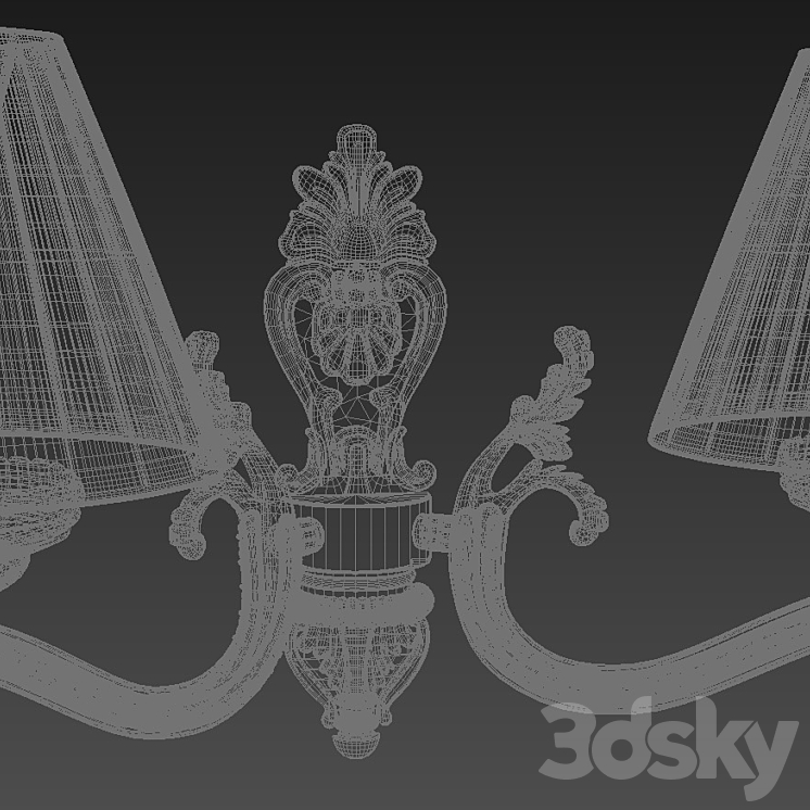 Classic sconces Asti 2 3DS Max - thumbnail 2