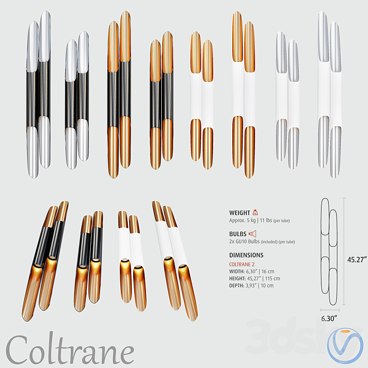 Coltrane 2 wall 3DS Max - thumbnail 1