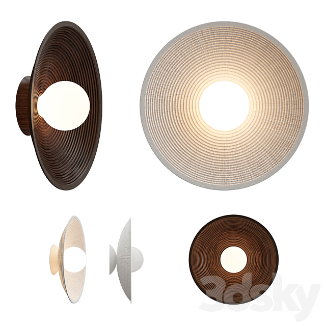 Concentric Wall lamp 3DS Max Model - thumbnail 2