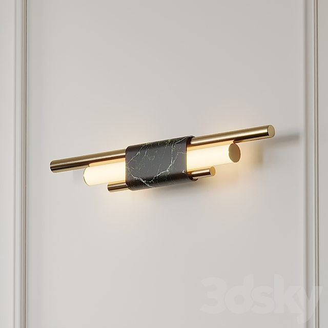 Copper wall lamp 3DSMax File - thumbnail 2