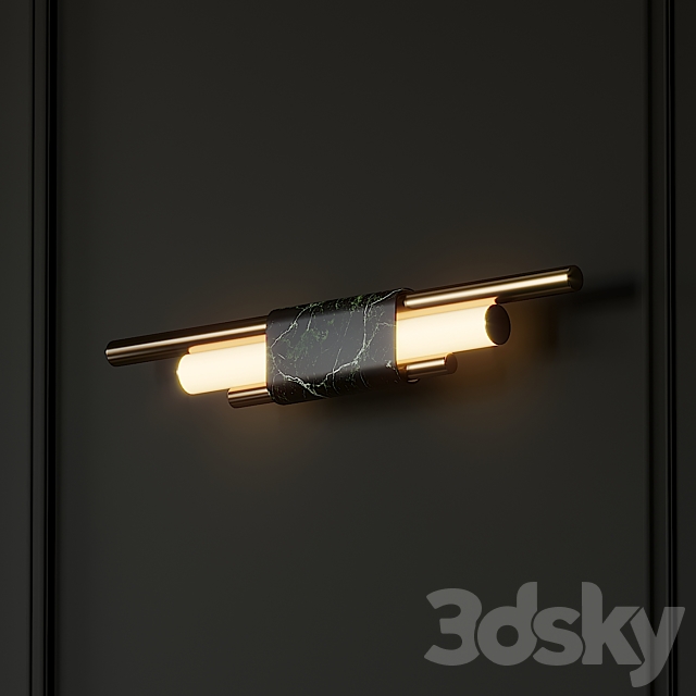 Copper wall lamp 3DSMax File - thumbnail 3