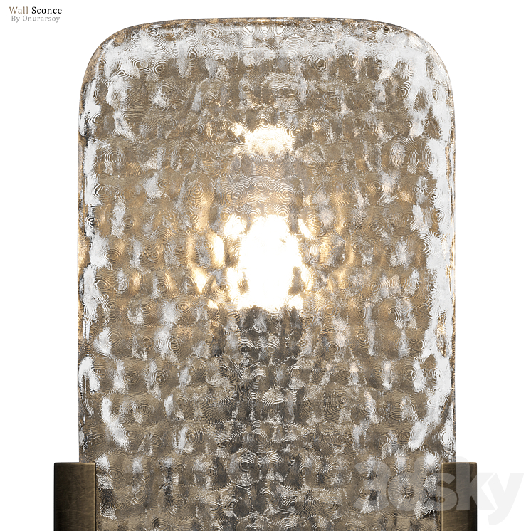 Crate & barrel – Belmont Double Bulb Glass Wall Sconce 3DS Max Model - thumbnail 2