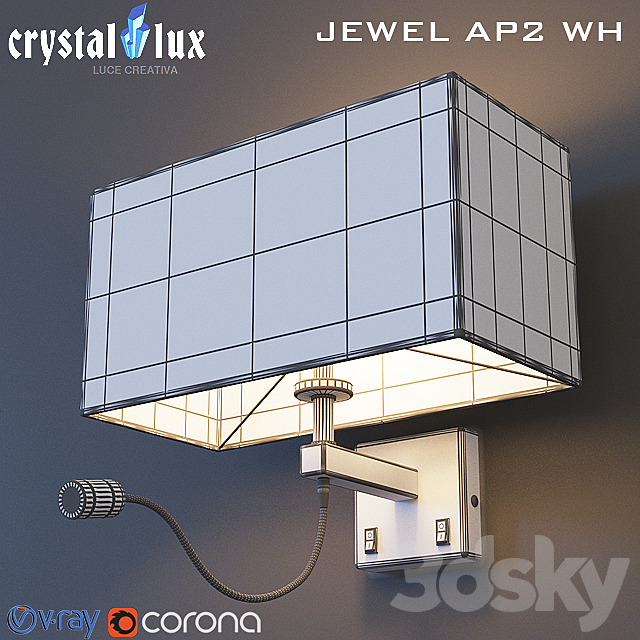 Crystal Lux JEWEL AP2 WH 3DSMax File - thumbnail 2