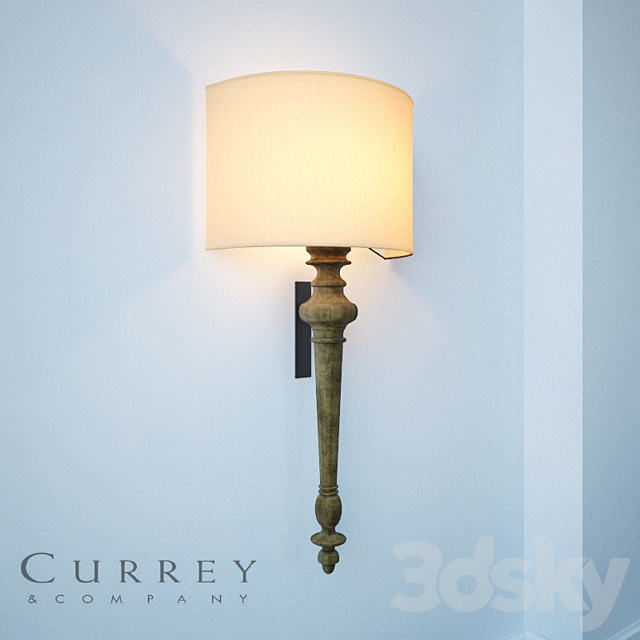 Currey & Company 5091 Jargon ADA Wall Sconce 3DS Max Model - thumbnail 2