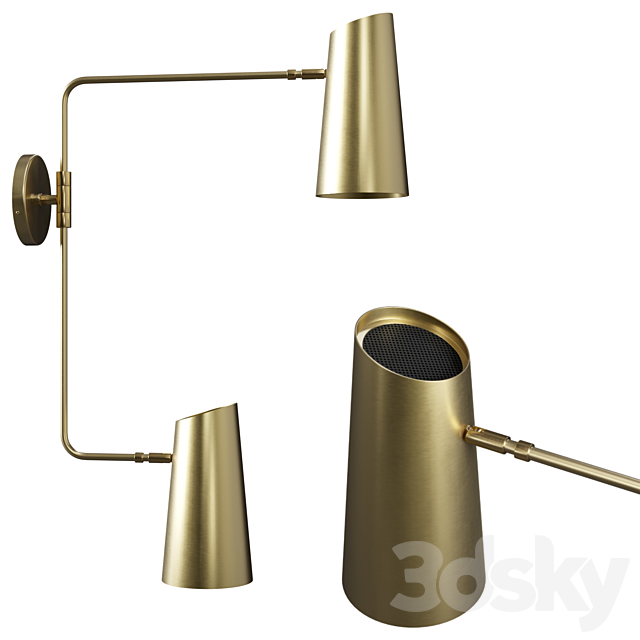 Cypress Double Swing Arm Sconce 3ds Max - thumbnail 1