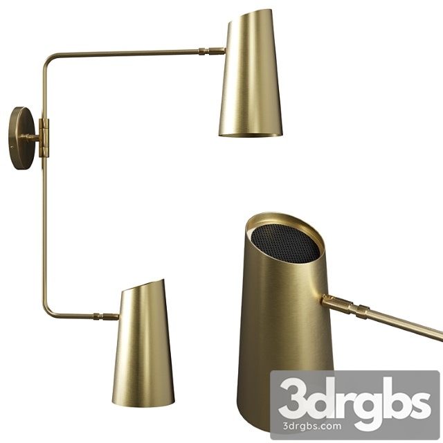 Cypress double swing arm sconce 3dsmax Download - thumbnail 1