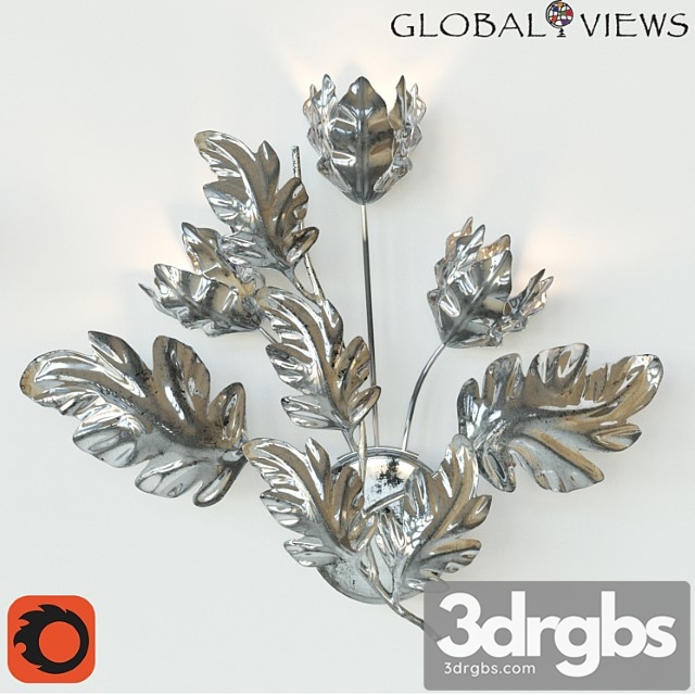 Dancing Leaves Sconce 2 3dsmax Download - thumbnail 1