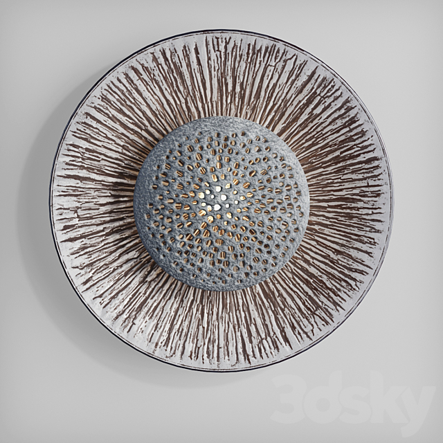 Danish ceramic wall sconce 3ds Max - thumbnail 1