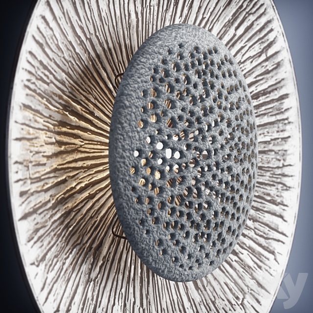 Danish ceramic wall sconce 3ds Max - thumbnail 2