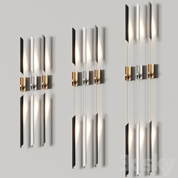 David Weeks Studio Otto Torch Wall Lamps 3DS Max - thumbnail 2