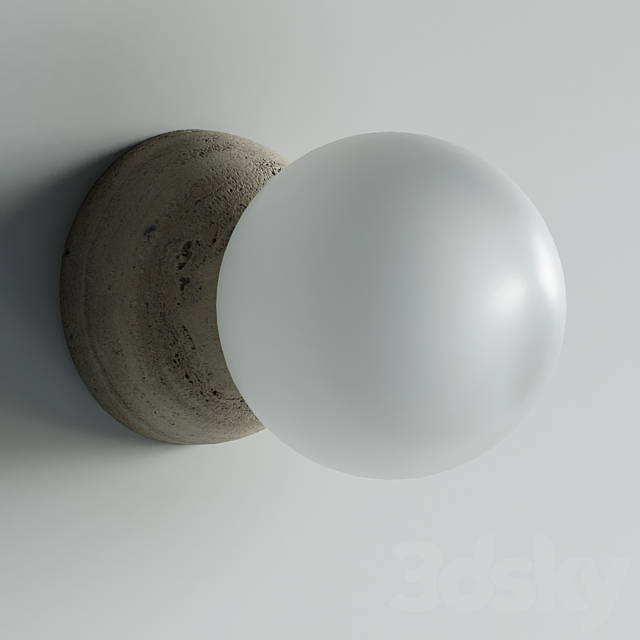 davidpompa Fiorito rock Origo white wall light scene 3ds Max - thumbnail 2