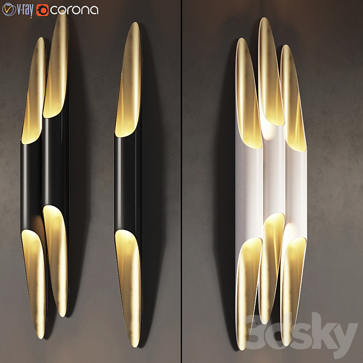 Delightfull Coltrane Wall Sconce – 3 Types 3DS Max - thumbnail 1