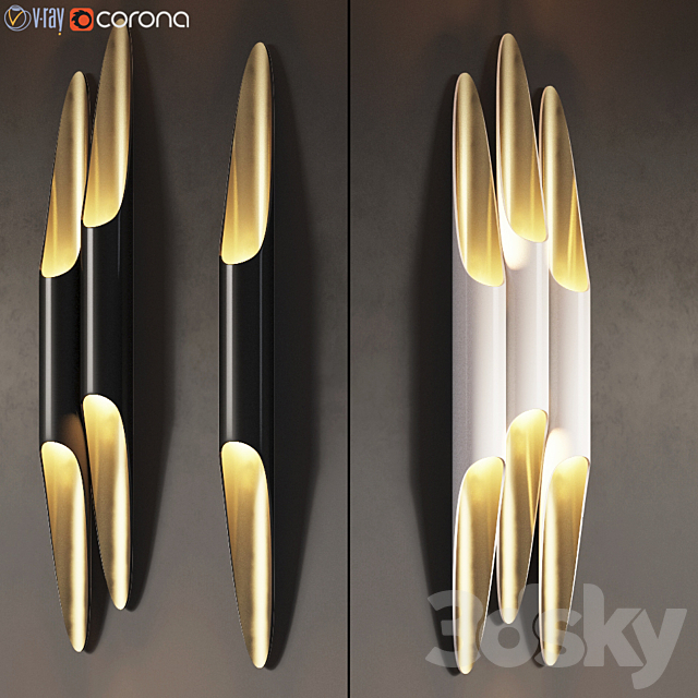 Delightfull Coltrane Wall Sconce – 3 Types 3DSMax File - thumbnail 1