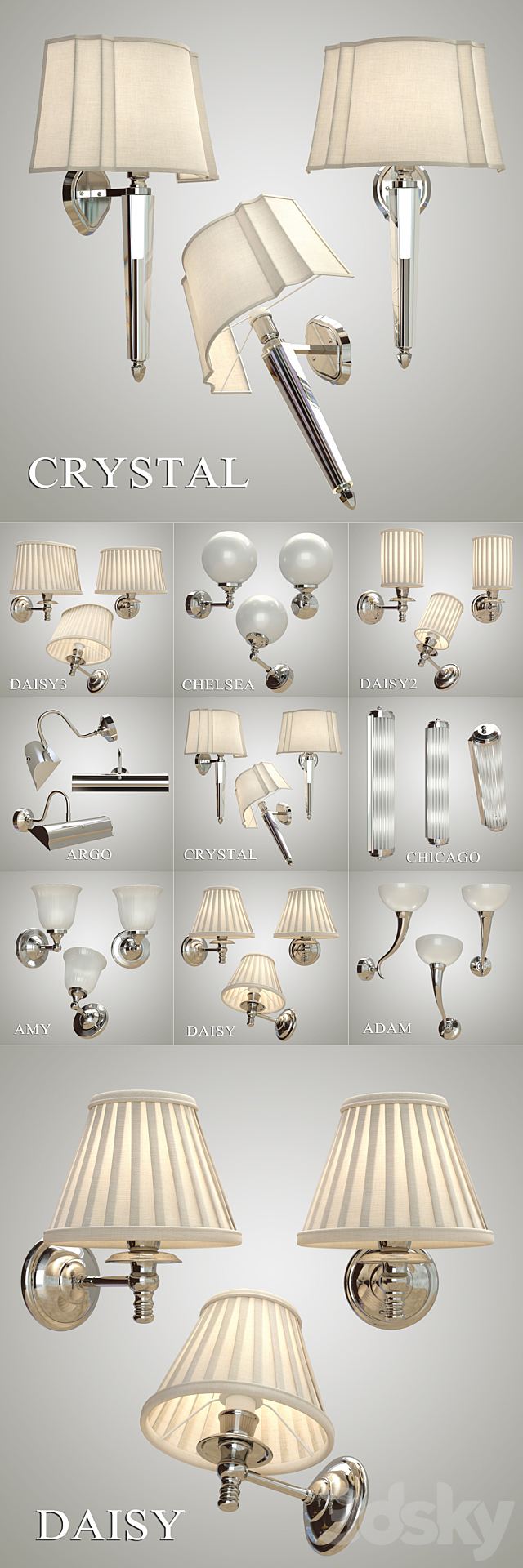 Devon & Devon _ Sconces PART 1 3DS Max Model - thumbnail 1