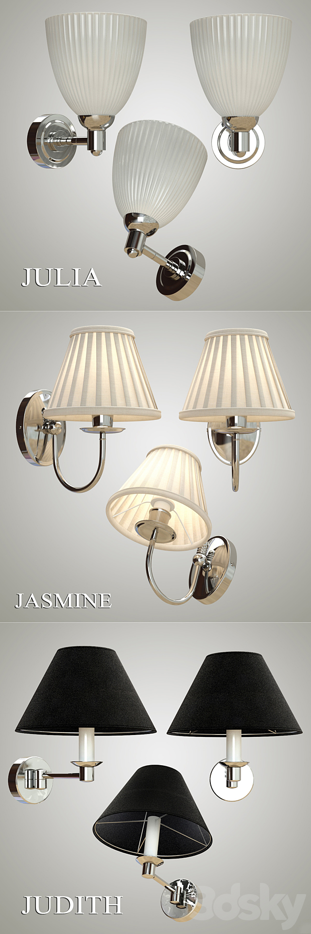 Devon & Devon _ Sconces PART 2 3DS Max Model - thumbnail 3