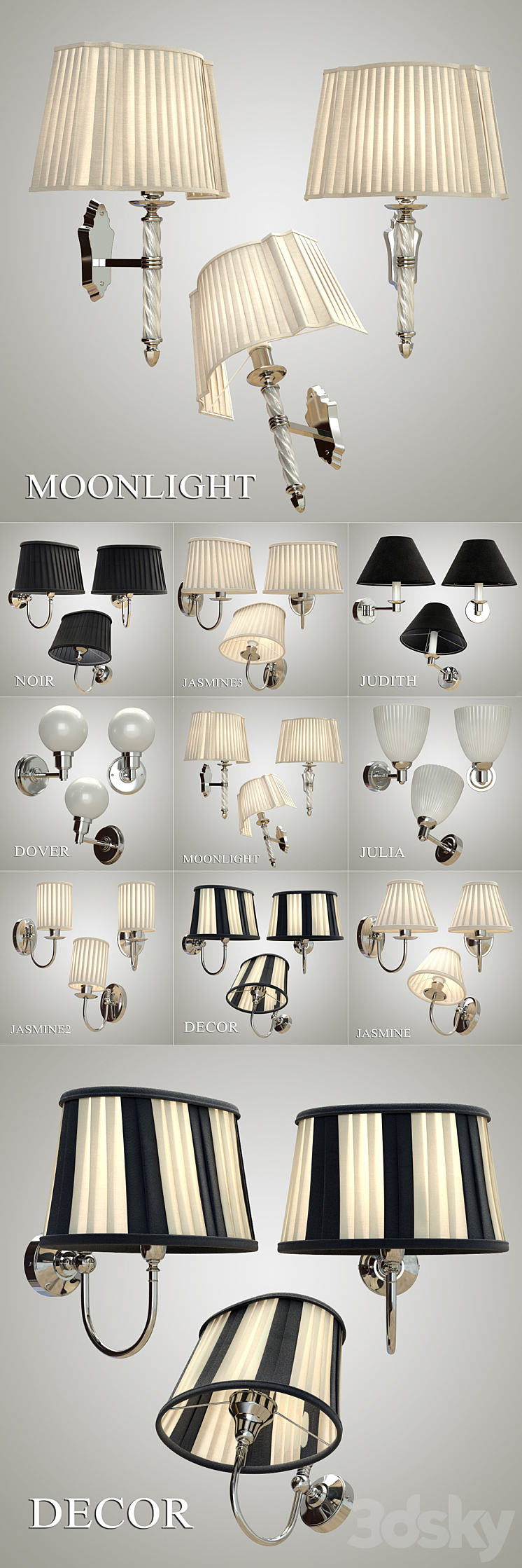 Devon & Devon \/ Sconces PART 2 3DS Max - thumbnail 1